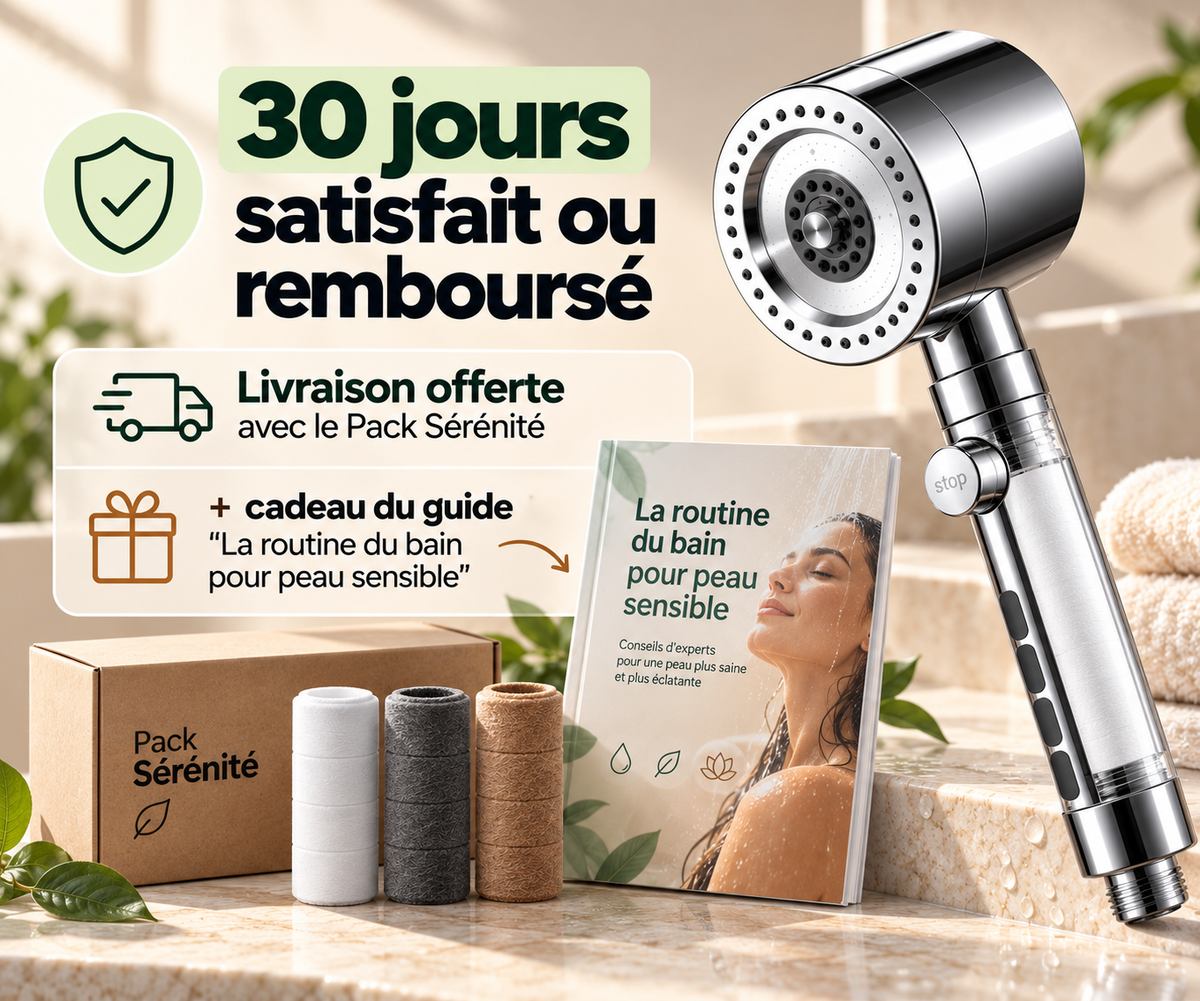 Pommeau de douche filtrant + Pack associé